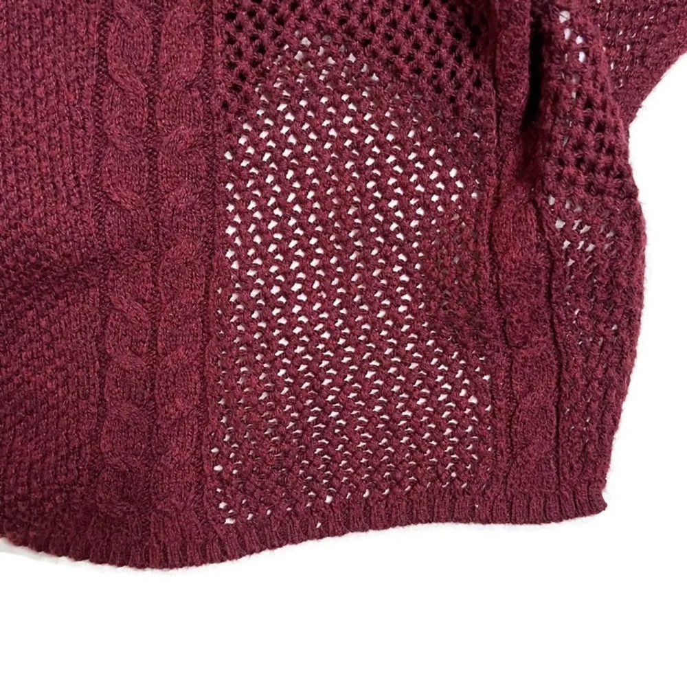American Eagle Outfitters knit sweater size small color maroon - Picture 8 of 11